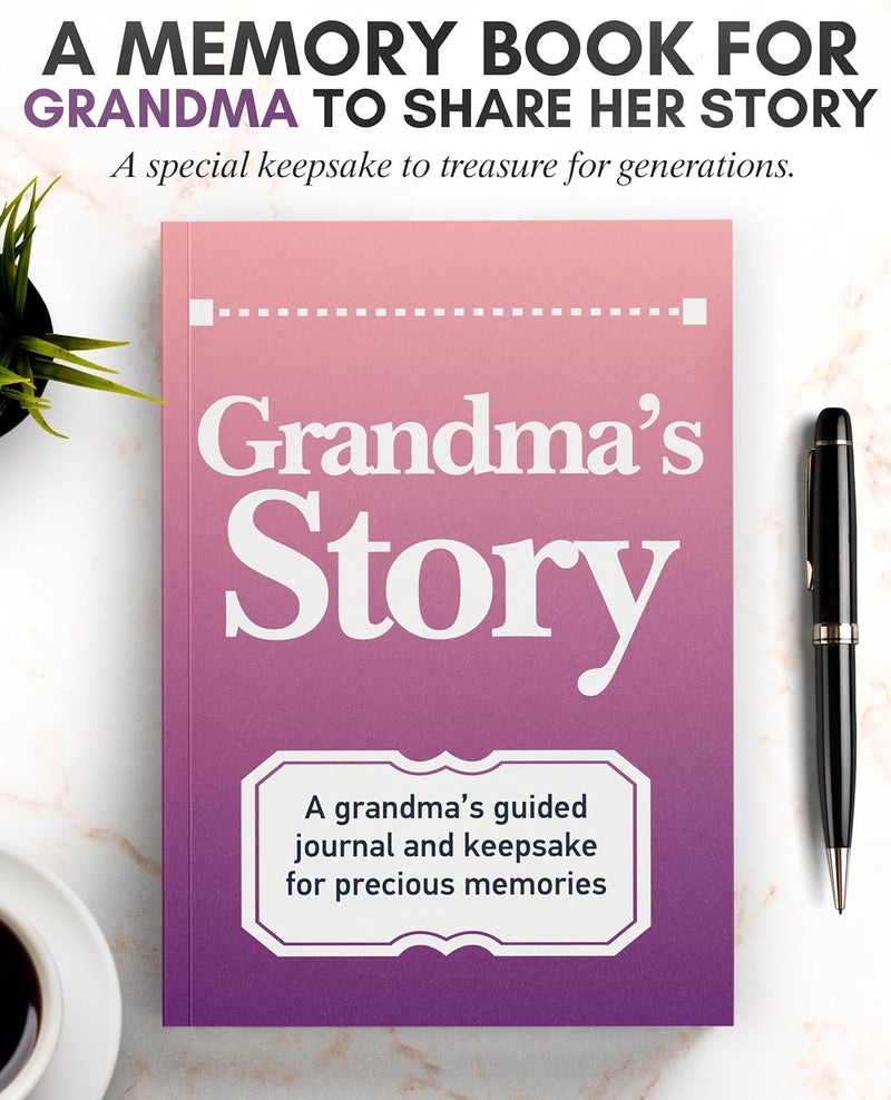 Coco & Lan Grandma's Life Story Journal: A Meaningful Keepsake for Grandma to Share Her Journey and Memories, Book Includes 250+ Prompt Questions, Sentimental Gifts Idea for Mother's Day, Birthday, Christmas - Image 3